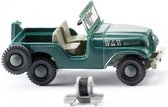 miniatuurjeep W&W Holzbau 1:87 groen