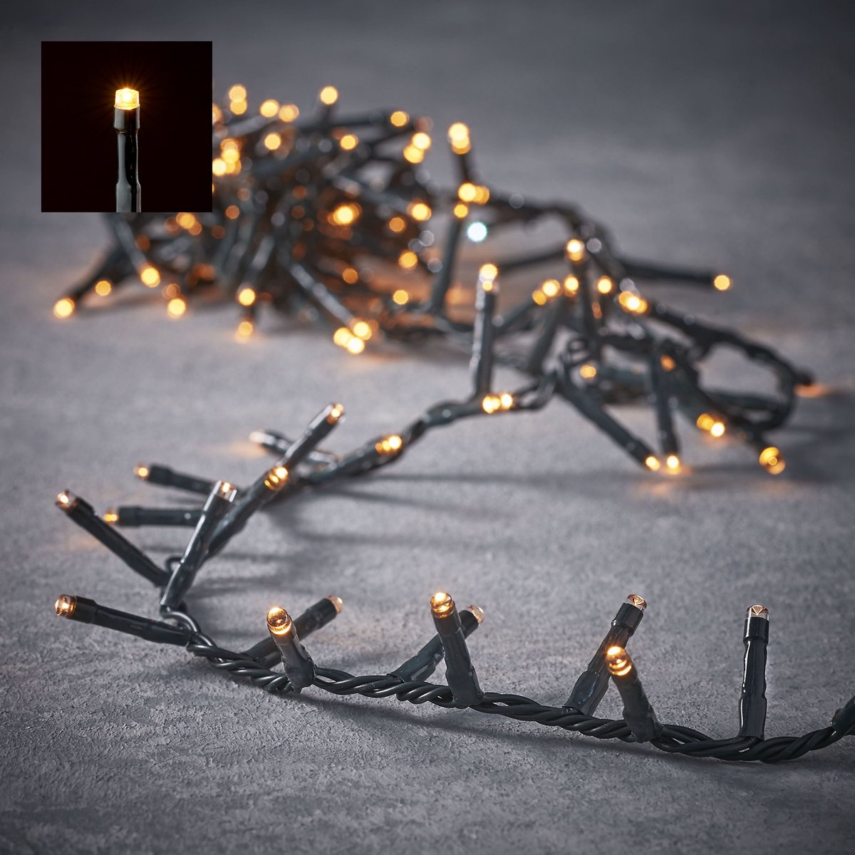 Bol.com Luca Lighting Kerstverlichting Snake met 370 LED Lampjes Extra warm Wit- L740 cm - 2000k aanbieding