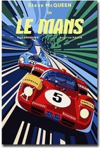 24 Hours Of Le Mans Print Poster Wall Art Kunst Canvas Printing Op Papier Living Decoratie 20x30cm Multi-color