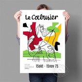 Le Corbusier Art Exhibitie Poster 1954 Moderne Print Abstract 55x80cm Multi-color