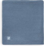 Jollein Ledikant Deken Basic Knit 100x150cm - Jeans Blue