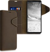kalibri telefoonhoesje voor Sony Xperia 1 III - Hoesje met pasjeshouder en standaard - bruin - Wallet case