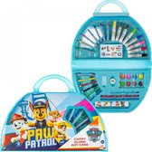 Valise portable Paw Patrol avec jeu complet de coloriage, dessin et peinture