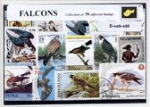 Valken – Luxe postzegel pakket (A6 formaat) : collectie van 50 verschillende postzegels van valken – kan als ansichtkaart in een A6 envelop - authentiek cadeau - kado - geschenk -