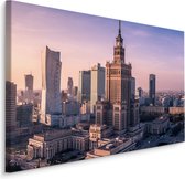 Schilderij - Warschau skyline, 4 maten, multi-gekleurd, Premium print
