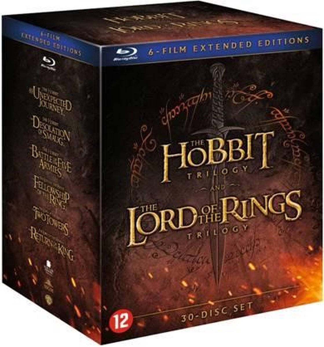 Hobbit & Lord Of The Rings Trilogy (Blu-ray) (Extended Edition) - Movie