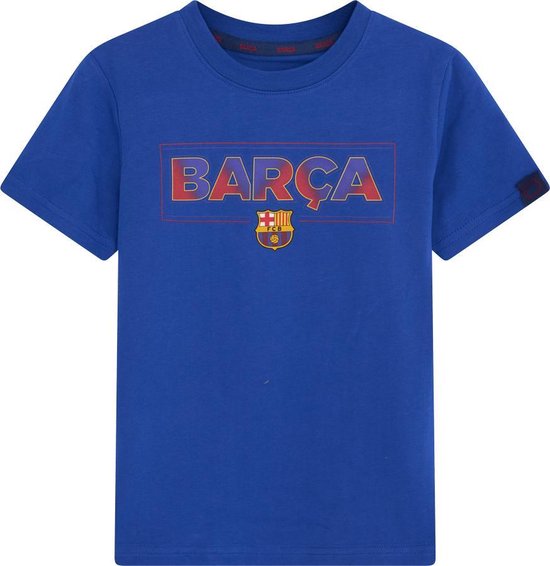 FC Barcelona T-shirt Barça - KIDS - 4 jaar (104) - blauw - officieel FC Barcelona product - 100% katoen
