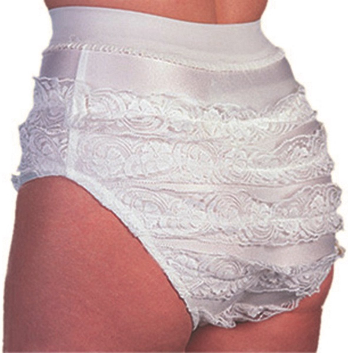 Broek met ruches wit voor kind - maat 140
