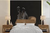 Behang - Fotobehang Zebra - Kunst - Kleding - Breedte 300 cm x hoogte 300 cm