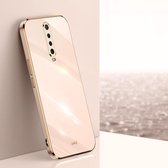 Voor Geschikt voor Xiaomi Redmi K30 XINLI Straight 6D Plating Gold Edge TPU Shockproof Case (roze)