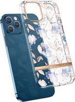 Hoog doorschijnend galvanisch bloempatroon TPU + pc schokbestendig hoesje voor iPhone 11 Pro Max (Cherry Blossoms)