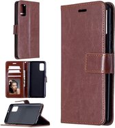 Portemonnee Book Case Hoesje Geschikt voor: Samsung Galaxy A71 bruin