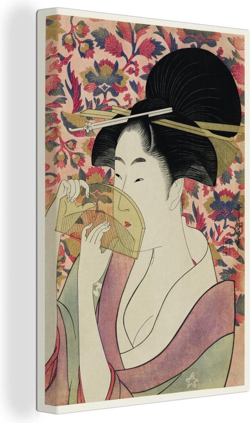 Peintures sur Toile Japon - Femme - Kimono - 20x30 cm - Décoration murale