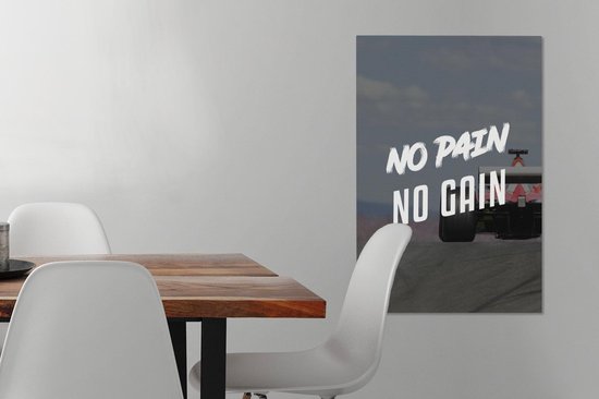 Peinture sur toile ' No de douleur, pas de gain' - Proverbes - Citations - 60x90 cm - Décoration murale