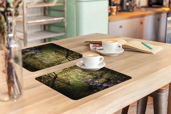 Set de table - Cerf - Arbre - Forêt - 45x30 cm - 6 pièces