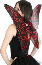 Vlindervleugels 112742 Zwart Rood