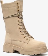 Blue Box hoge dames veterboots - Beige - Maat 41