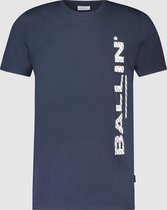 Ballin Amsterdam -  Heren Slim Fit   T-shirt  - Blauw - Maat L