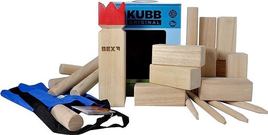 Afbeelding van Bex Sport Original Kubb Rode Koning - Rubberhout speelgoed