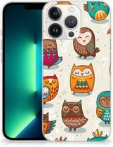 Telefoontas iPhone 13 Pro Max Telefoonhoesje Super als Cadeautjes voor Meisjes Vrolijke Uilen