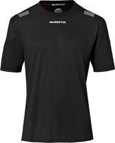 Masita | Sportshirt Heren Korte Mouw - Porto - Wedstrijd - Fitness - Hardloopshirt Heren - Ademend Vocht Regulerend - BLACK/WHITE - 128