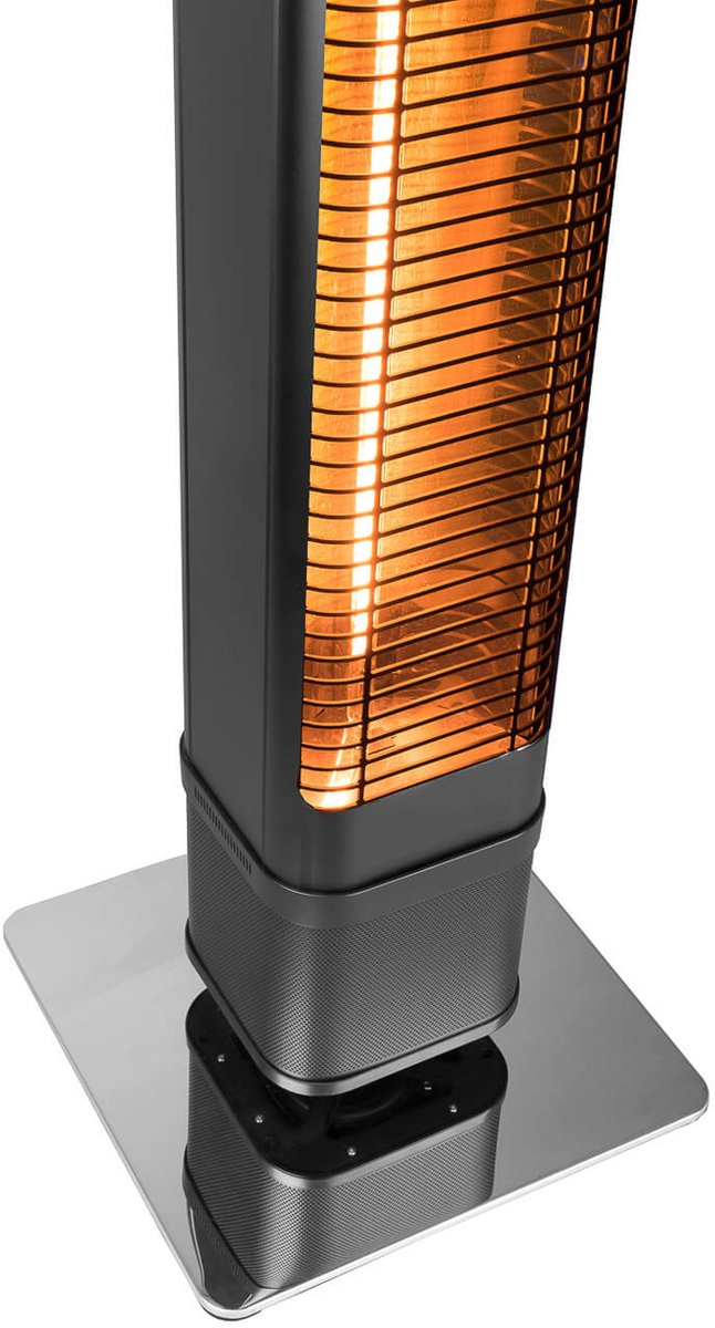 Eurom Heat and Beat Tower - Freestanding patio heater with speaker