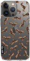 Casetastic Apple iPhone 13 Pro Hoesje - Softcover Hoesje met Design - Teckel Twister Print