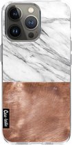 Casetastic Apple iPhone 13 Pro Hoesje - Softcover Hoesje met Design - Marble Copper Print