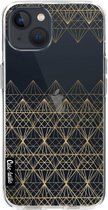 Casetastic Apple iPhone 13 Hoesje - Softcover Hoesje met Design - Golden Diamonds Print