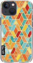 Casetastic Apple iPhone 13 mini Hoesje - Softcover Hoesje met Design - Geometric Tile Pattern Print