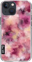 Casetastic Apple iPhone 13 mini Hoesje - Softcover Hoesje met Design - Smokey Pink Marble Print