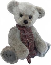 knuffelbeer Teddy Yuno junior 35 cm pluche zilvergrijs