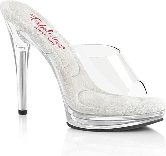 Fabulicious - GLORY-501 Sandales à talon - US 7 - 37 Chaussures - Transparent/ Wit