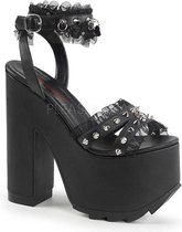 Demonia Sandaal met enkelband -39 Shoes- CRAMPS-08 US 9 Zwart