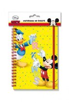 notitieboekje Mickey Mouse junior A5 papier geel