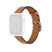 B-stijl lederen band horlogeband voor Apple Watch-serie 6 & SE & 5 & 4 40 mm / 3 & 2 & 1 38 mm (bruin)