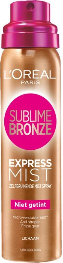 L’oréal paris sublime bronze - zelbruinende face spray - 75 ml - zelfbruiner voor het gezicht