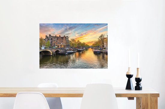 Poster Amsterdam - Water - Nederland - 60x40 cm - PosterMonkey