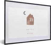 Fotolijst inclusief poster - Posterlijst 40x30 cm - Posters - Quotes - Hotel mama - Spreuken - Moeder - Foto in lijst decoratie - Cadeau voor moeder - Moederdag cadeautje