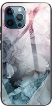 Coque iPhone 13 Pro Rose / Blauw Marbre - Cacious (Série Marbre)