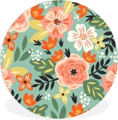 WallCircle - Tableau - Motif Xxl - Multicolore - 120 X 120 Cm