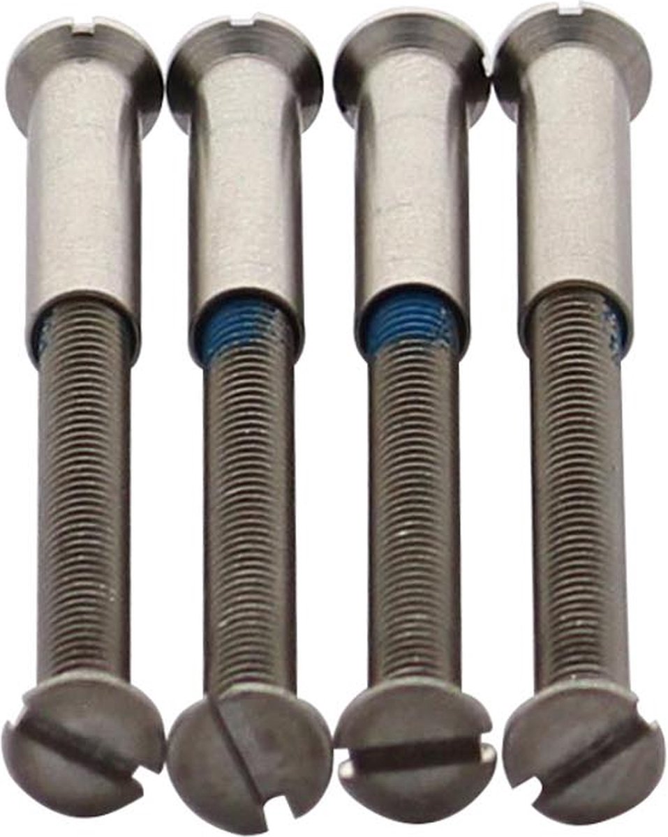 Intersteel 4 Patentboutjes m4x40mm met hulsjes m4 rvs