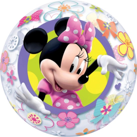 Folieballon - Minnie Mouse - Bubble - 56cm - Zonder vulling