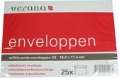 Enveloppen - C6 - 11.4x16.2cm - Zelfklevend - Wit - 25st.