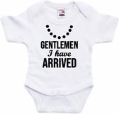 Gentlemen I have arrived tekst baby rompertje wit meisjes - Kraamcadeau - Babykleding 92 (18-24 maanden)