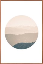 JUNIQE - Poster met kunststof lijst Karwendel - foto -40x60 /Bruin &