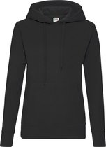 Fruit of the Loom - Lady-Fit Classic Hoodie - Zwart - S