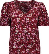 Only T-shirt Onlnova Lux  S/s Frida Top Aop Wvn 15233165 Red Dahlia/vibrant Le Dames Maat - XXL