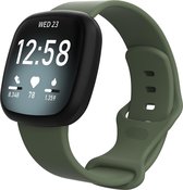 Versa 3 / Sense sport band - groen - Geschikt voor Fitbit - SM - Horlogeband Armband Polsband