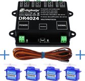 Digikeijs DR4024 servo decoder startset met 4 servo's